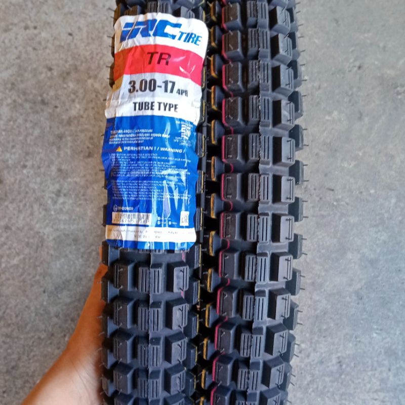 BAN LUAR MOTOR IRC (TRIAL KECIL) 300-17 RING 17 TUBETYPE ORIGINAL