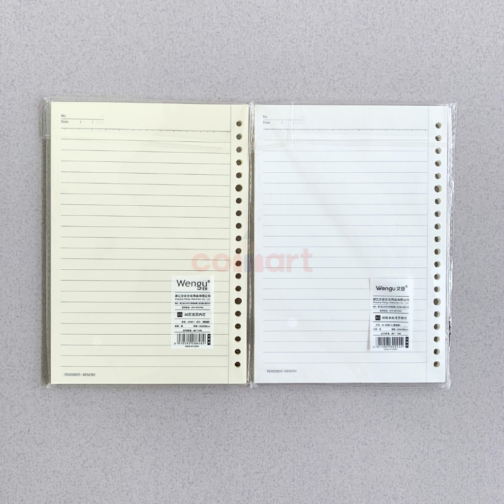 

Loose Leaf Binder Paper A5 Wengu - Kertas Loose Leaf Isi 60 lembar 70 gsm