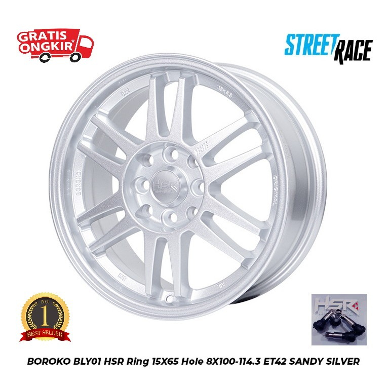 Velg Mobil Racing Rpf1 R15 Hsr Boroko Bly Untuk Brio Ayla Agya Sigra Mobilio Dll Pcd 4x100/4x114,3