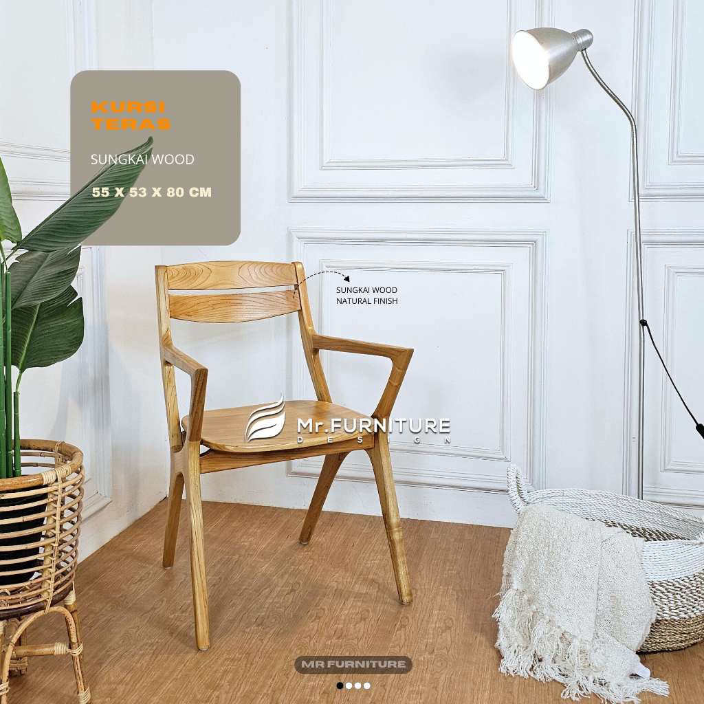 kursi teras kayu sungkai jepara