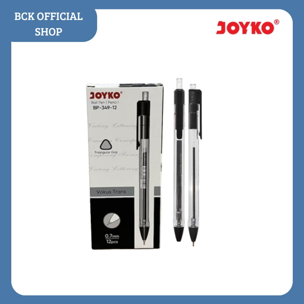 

Ball Pen Joyko BP-349-12 Vokus Trans 0.7 mm - Black (DUS)