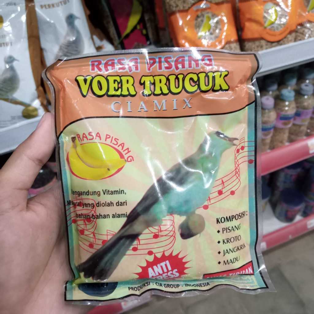 VOER TRUCUK CIAMIX PUR BURUNG RASA PISANG VOER PISANG PAKAN BURUNG ANTI STRESS PELET BURUNG