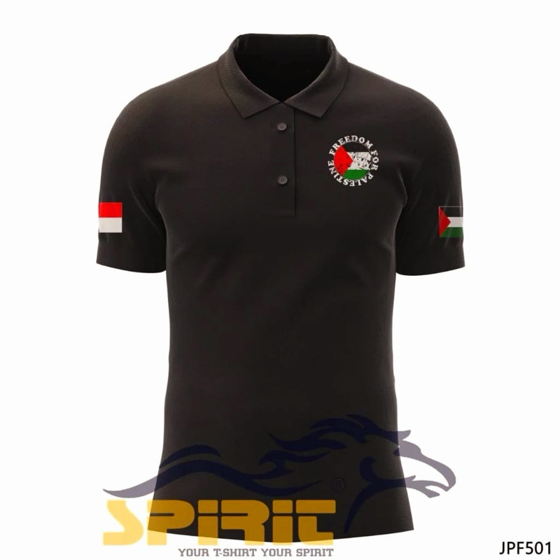 KAOS POLO FREEDOM FOR PALESTINE - KAOS POLO - KAOS POLO MURAH