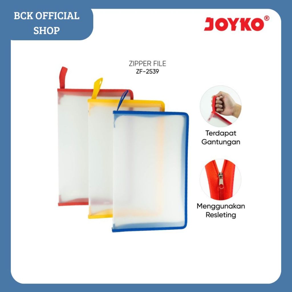 

Zipper File Map Plastik ZF-2539 Joyko (PCS)