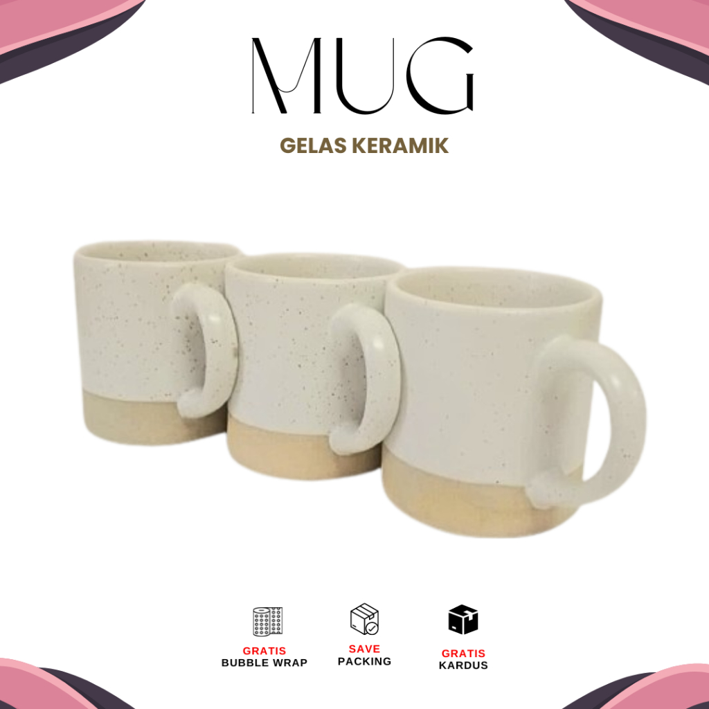 Mug Cangkir Keramik Teh | Mug Cangkir Keramik Kopi | Mug Cangkir Estetik | Cangkir Teh Cantik