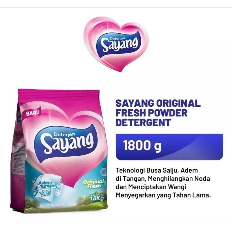 Detergent Sayang 1,8kg Termurah Promo