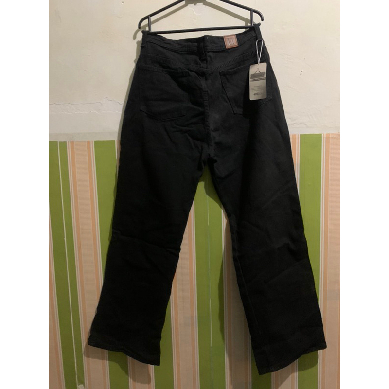 loose pants / celana jeans loose new hitam