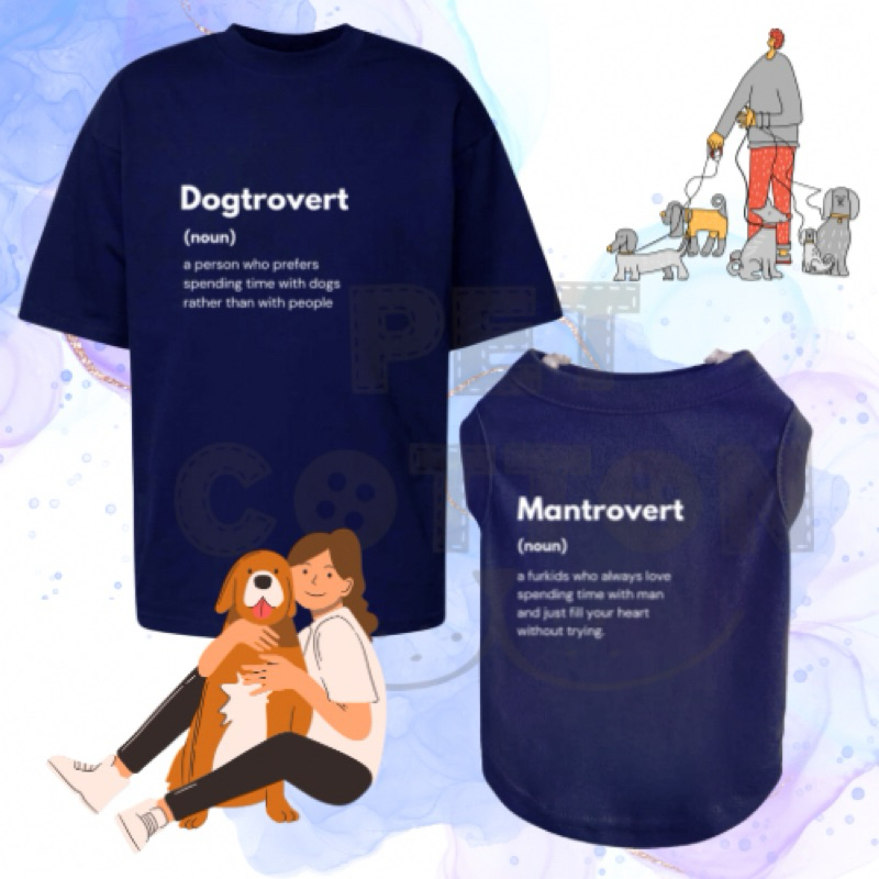 kaos couple hooman doggy baju kembaran anjing kaos doggy tshirt anabul