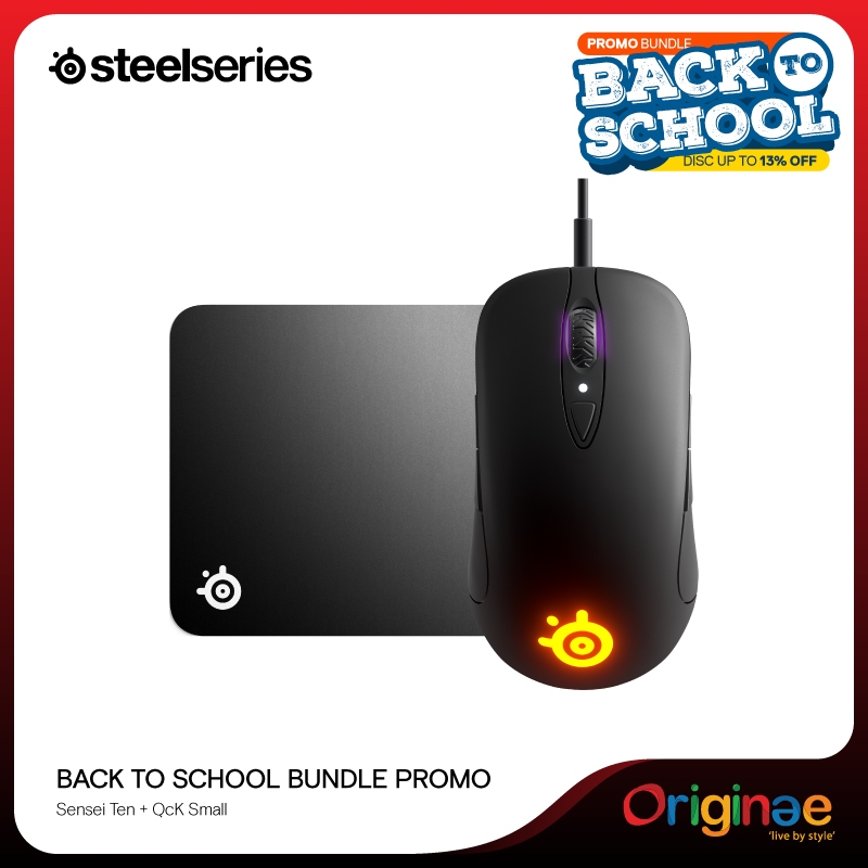 Steelseries Sensei Ten + QcK Mini - Gaming Mouse & Mousepad [Bundle]