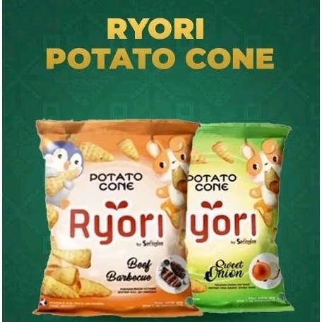 

Snack Ryori keripik kentang rasa beef barbeque, sweet onion, makanan ringan kekinian camilan super enak kriuk halal umkm asli indonesia tresnan apprroved