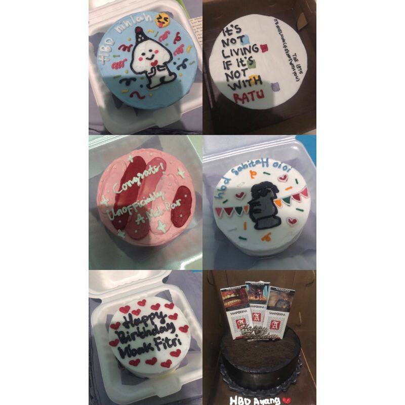 

BISA DADAKAN BENTO CAKE READY CUSTOM DESIGN || KOREAN CAKE INSTAN (PESAN WAJIB INSTAN)