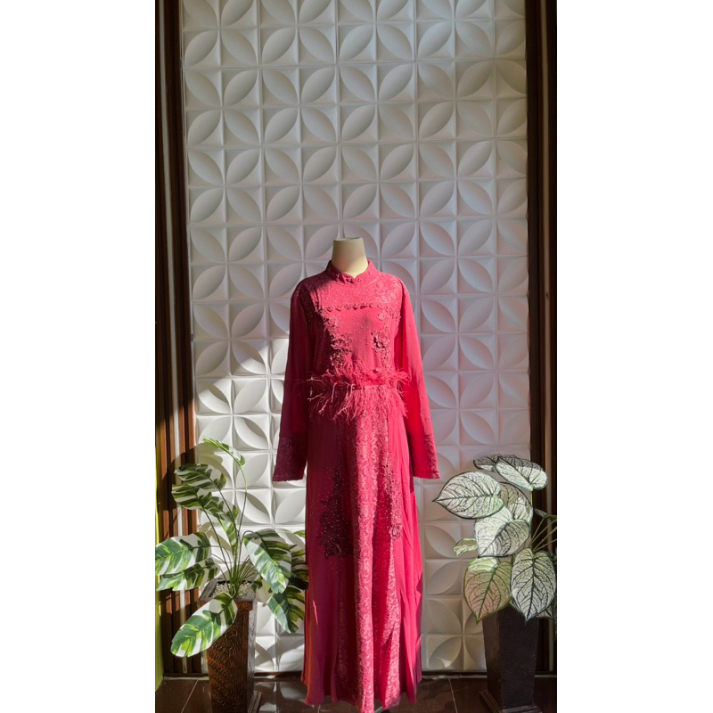 GAMIS MOTIF BULU AYAM