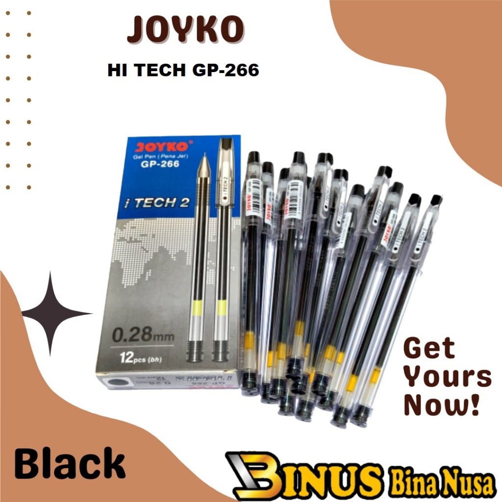 

Bolpoin / Pulpen/ Pena HI-TECH Joyko / greebel Hitam Harga Per PCS