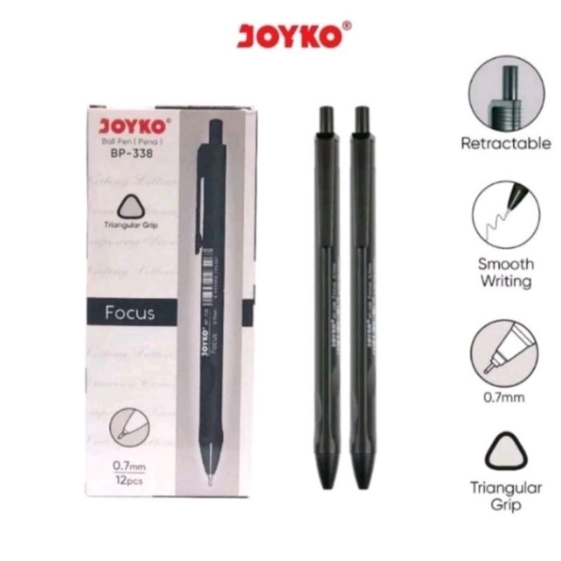 Pulpen joyko vokus triangular bp-338/ pena joyko vokus bp-338/ bolpen joyko vokus bp-338
