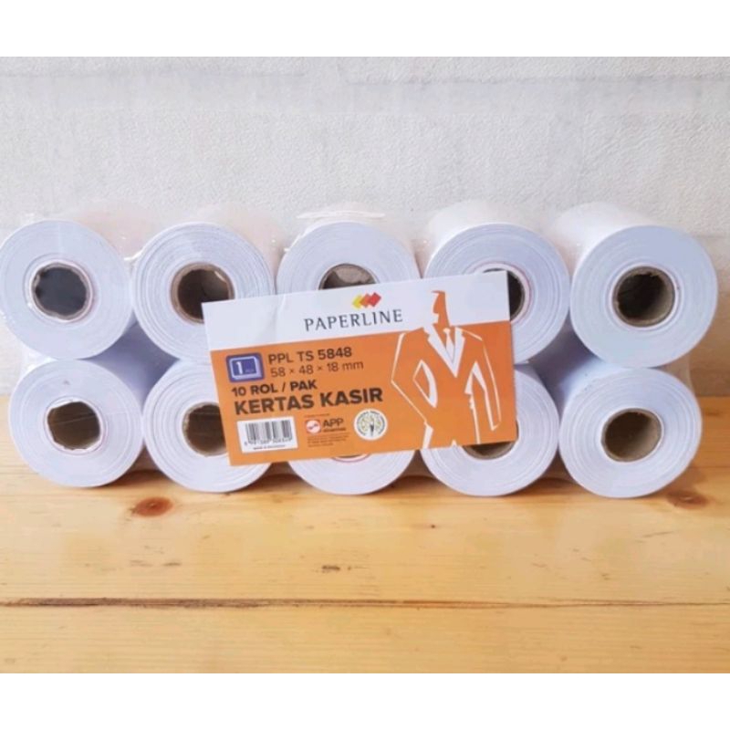 

Kertas Kasir Ukuran 58x48x18mm Paperline 10 Roll