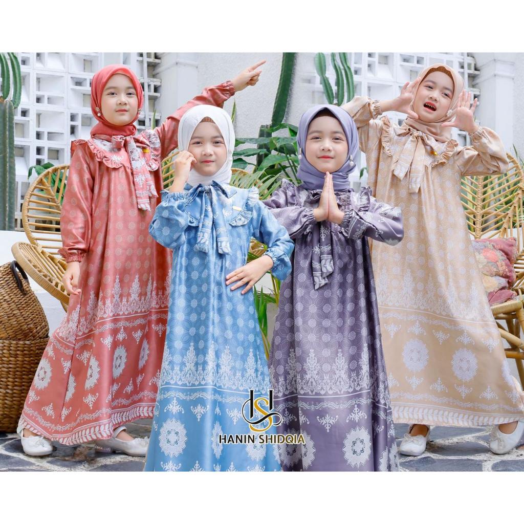 GAMIS ANAK PEREMPUAN  USIA 5TH - 14 TH DIOR SILK PREIUM BY SABEENA