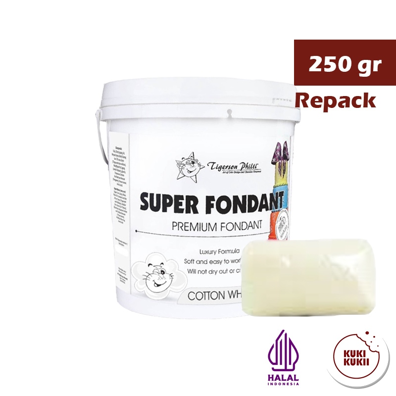 

Super Fondant Putih Cotton White 250gr / 500gr / 1kg REPACK | Tigerson Philti Super Fondant Cotton White