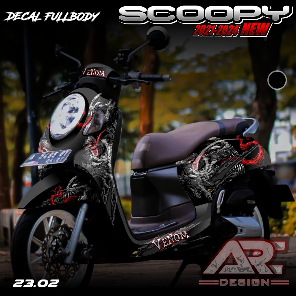 (COD) TERBARU Decal Sticker Honda All New Scoopy 2021 2022 2023 2024 Full body - Sticker Skotlet Var