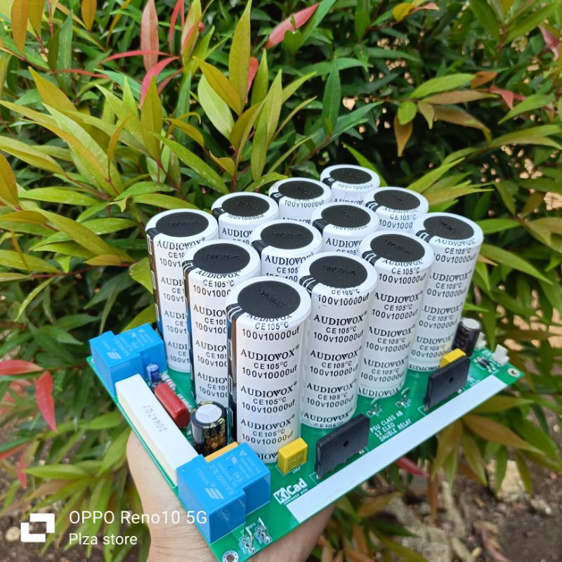 PSU CLASS AB 12 ELCO DOUBLE LAYER + SOFTSTART + PSU SIMETRIS ELKO AUDIOVOX PUTIH 10000UF 100V kit ps