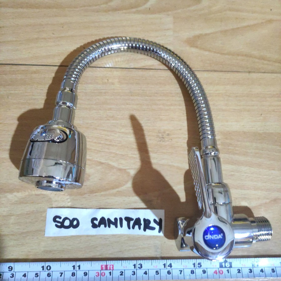Kran Angsa Tembok 1/2" Onda V-Tul - Keran Air Fleksibel Cuci Piring