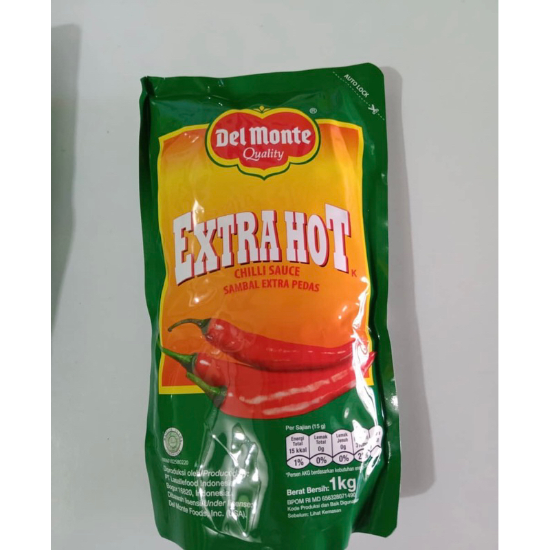 

saos delmonte extra hot 1 kg / saus sambal delmonte extra hot 1 kg