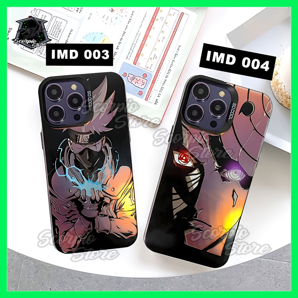 CASING HOLOGRAM AURORA IMD CASE ANIME NARUTO REALME 5 REALME 5I REALME 5S REALME 8 4G REALME 8 PRO R