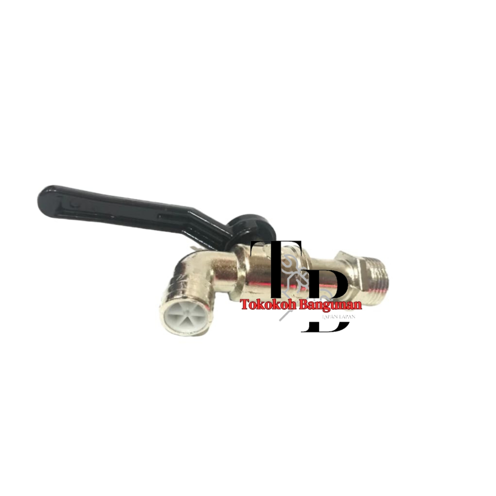 Kran Air Bola Gagang Hitam 1/2INCH / Kran Air taman