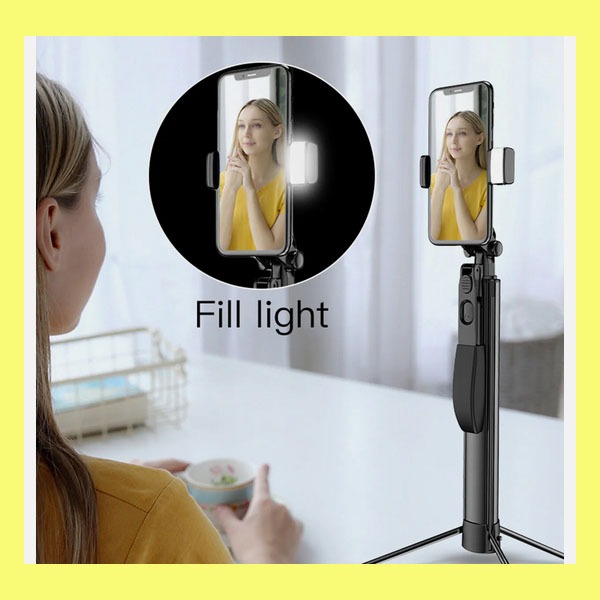 ADYSS Selfie Stick Tripod Bluetooth with LED Light