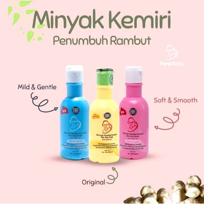 Fora Minyak Kemiri Penumbuh Rambut Bayi dan Anak | Oil Penebal Rambut dan Alis