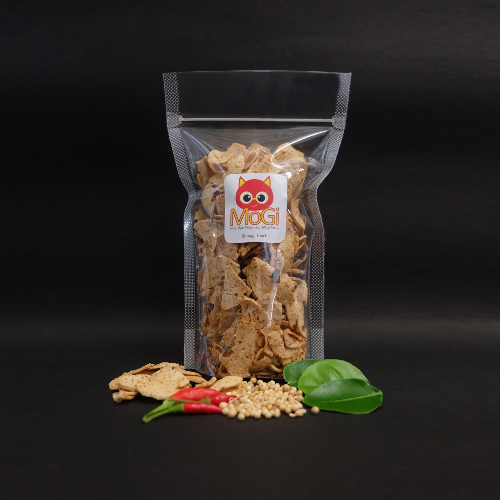 

Mogi snack keripik baso basreng daun jeruk original 100 gr