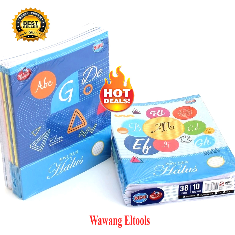 

Buku Tulis Halus SIDU 38 Lembar / Buku Tulis Tegak Bersambung / Buku Halus SIDU