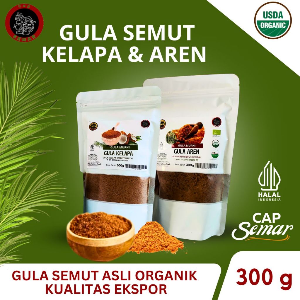 

Gula Semut Aren & Kelapa Organik Palm & Coconut Sugar 300 Gram Murah KUALITAS EKSPOR