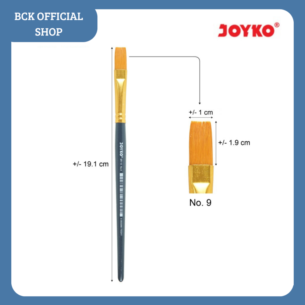 

Kuas / Brush Cat Lukis Acrylic Joyko BR-10 No. 9 (PACK)