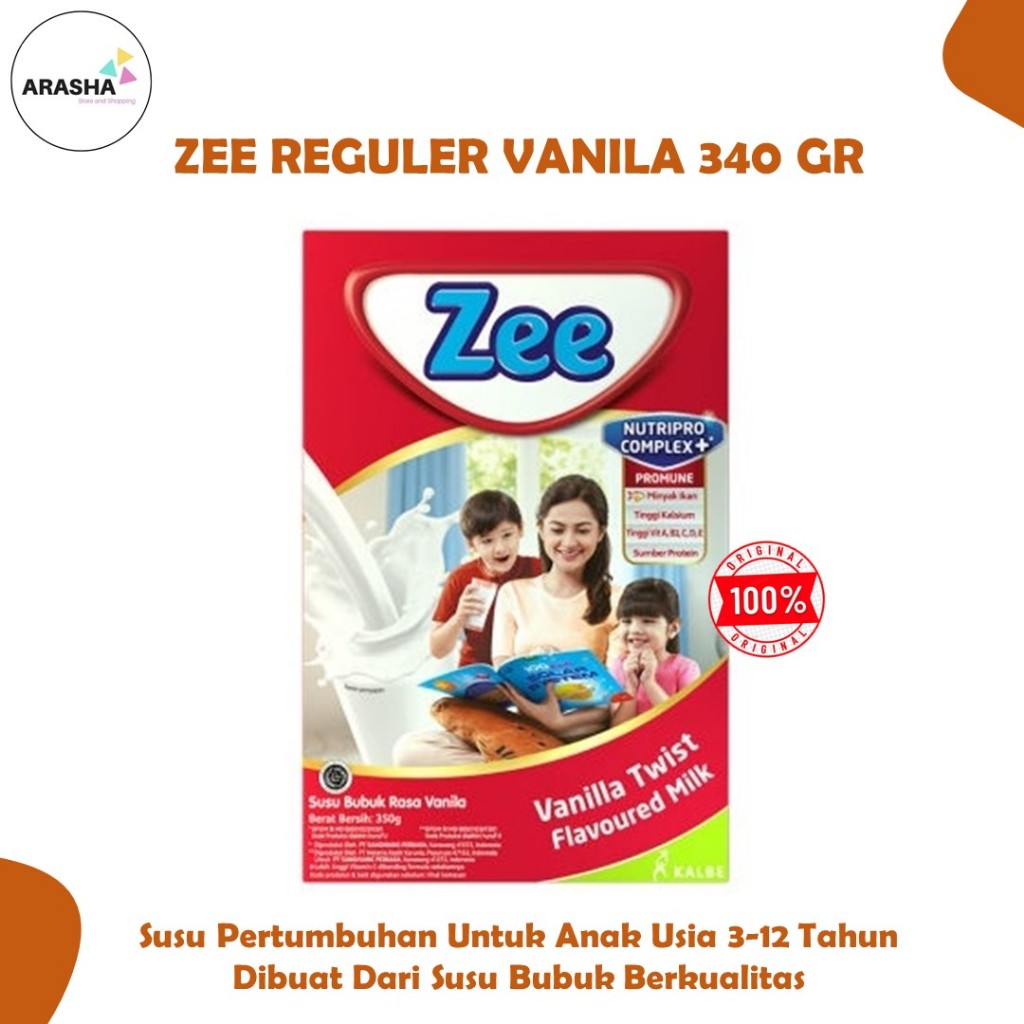 

SUSU ZEE REGULER VANILA TWIZT MILK 350 GR Susu Kalsium Pertumbuhan Tinggi Badan Anak