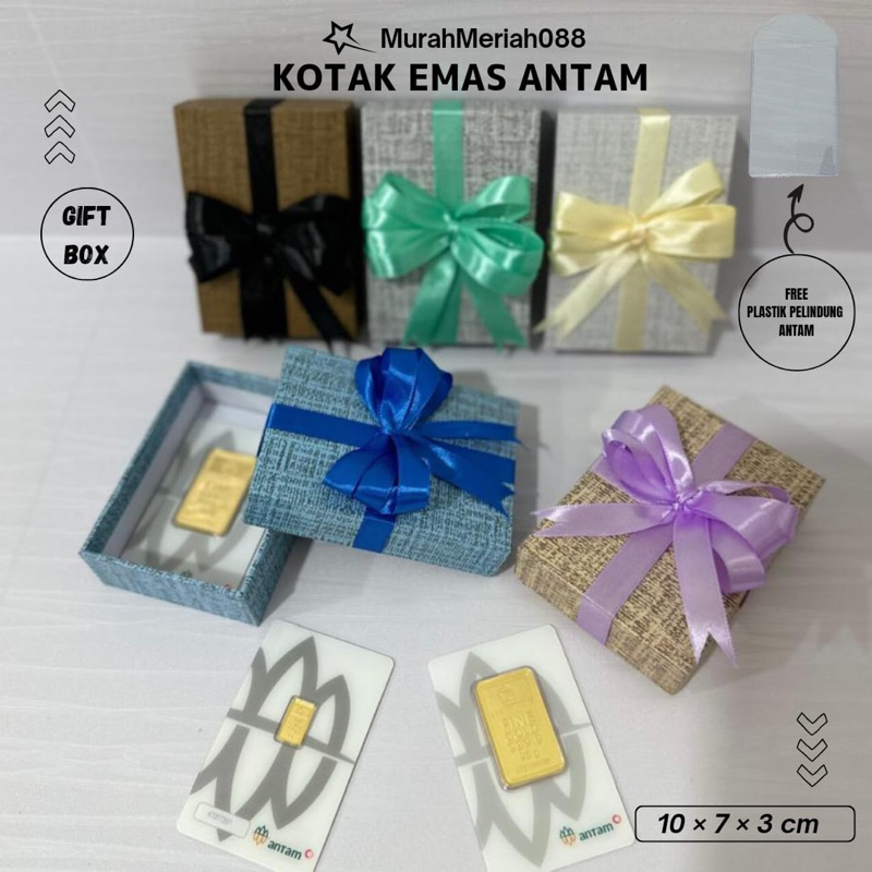 

Kotak Emas/Kotak Antam/Kotak kado/Gift Box/box premium. 10cm x 7cm x 3cm