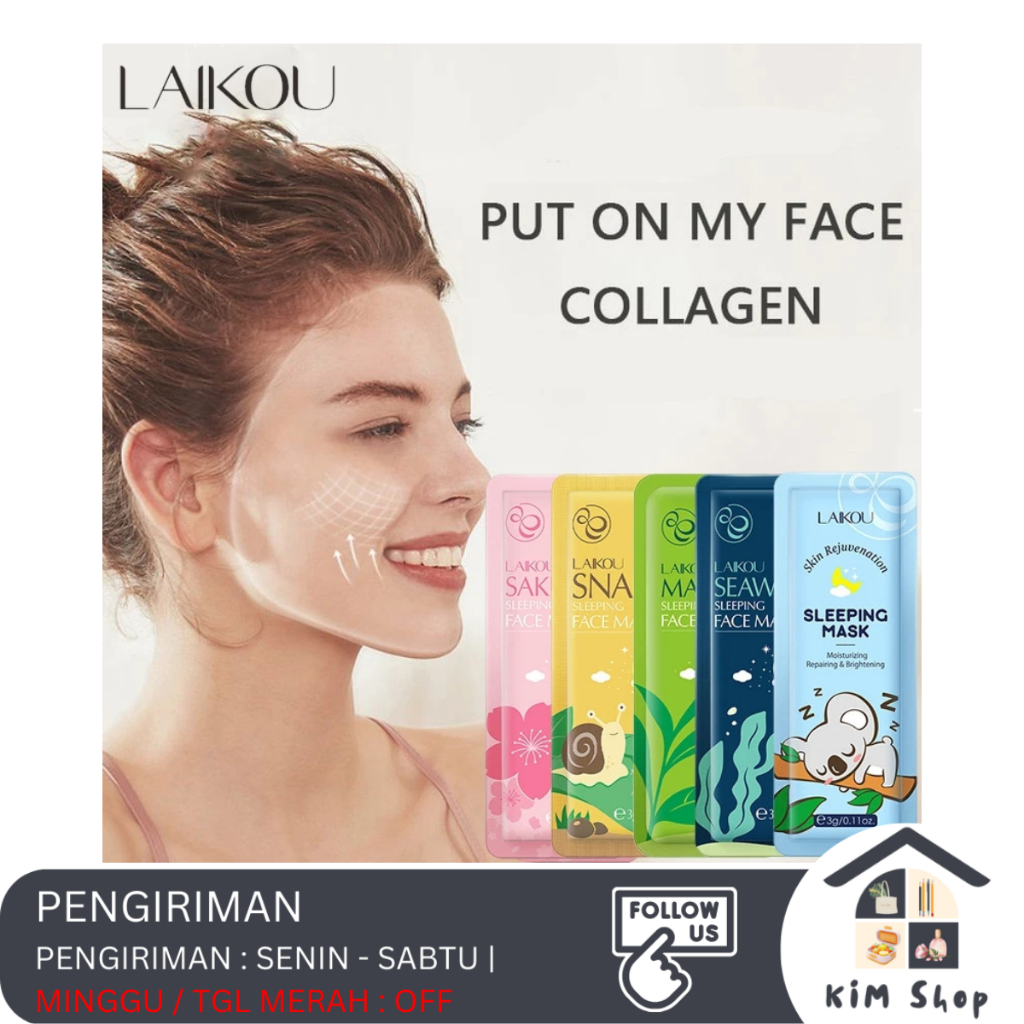 KIM SHOP LAIKOU FENYI Sleeping Mask Acne Anti Aging Whitening Wrinkle Masker Tidur