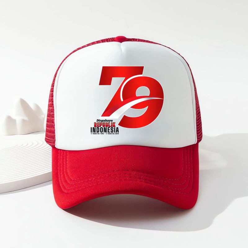 Topi Merah Putih Dewasa / Topi Jaring agustusan