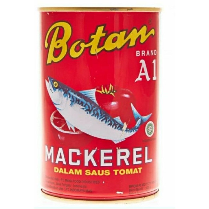 

Botan Sarden Mackerel Saus Tomat Kaleng 425Gr