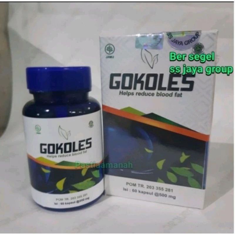 GOKOLES ISI 60 KAPSUL 100% ASLI OBAT HERBAL KOLESTEROL AMPUH