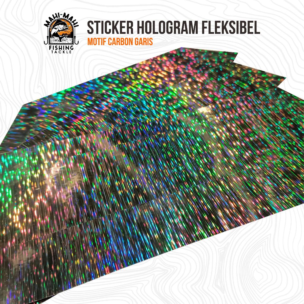 

Stiker Fleksibel Hologram Motif CARBON GARIS/Garis Kecil