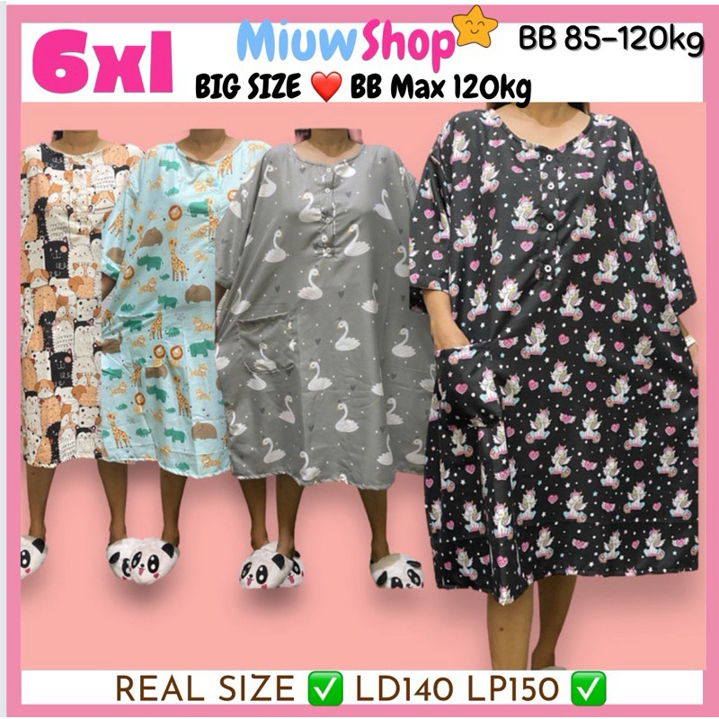 DASTER BB80-150kg LD140 & 160 PIYAMA SUPER JUMBO IBU HAMIL DAN BIG SIZE ASLI NO TIPU TIPU DIJAMIN BE