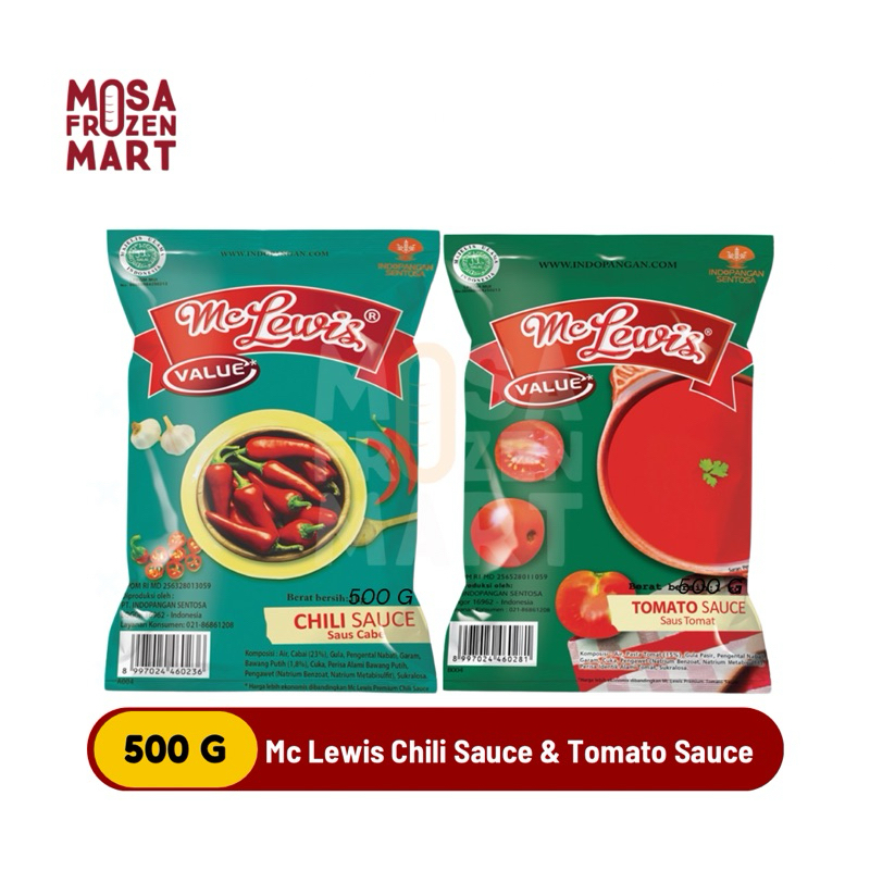 

Mc Lewis Chili Sauce & Tomato Sauce 500 G
