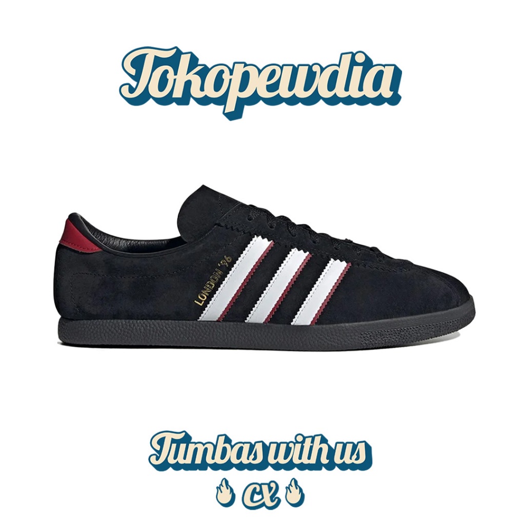 Adidas London 96 Core Black White Better Scarlet (IH4773)
