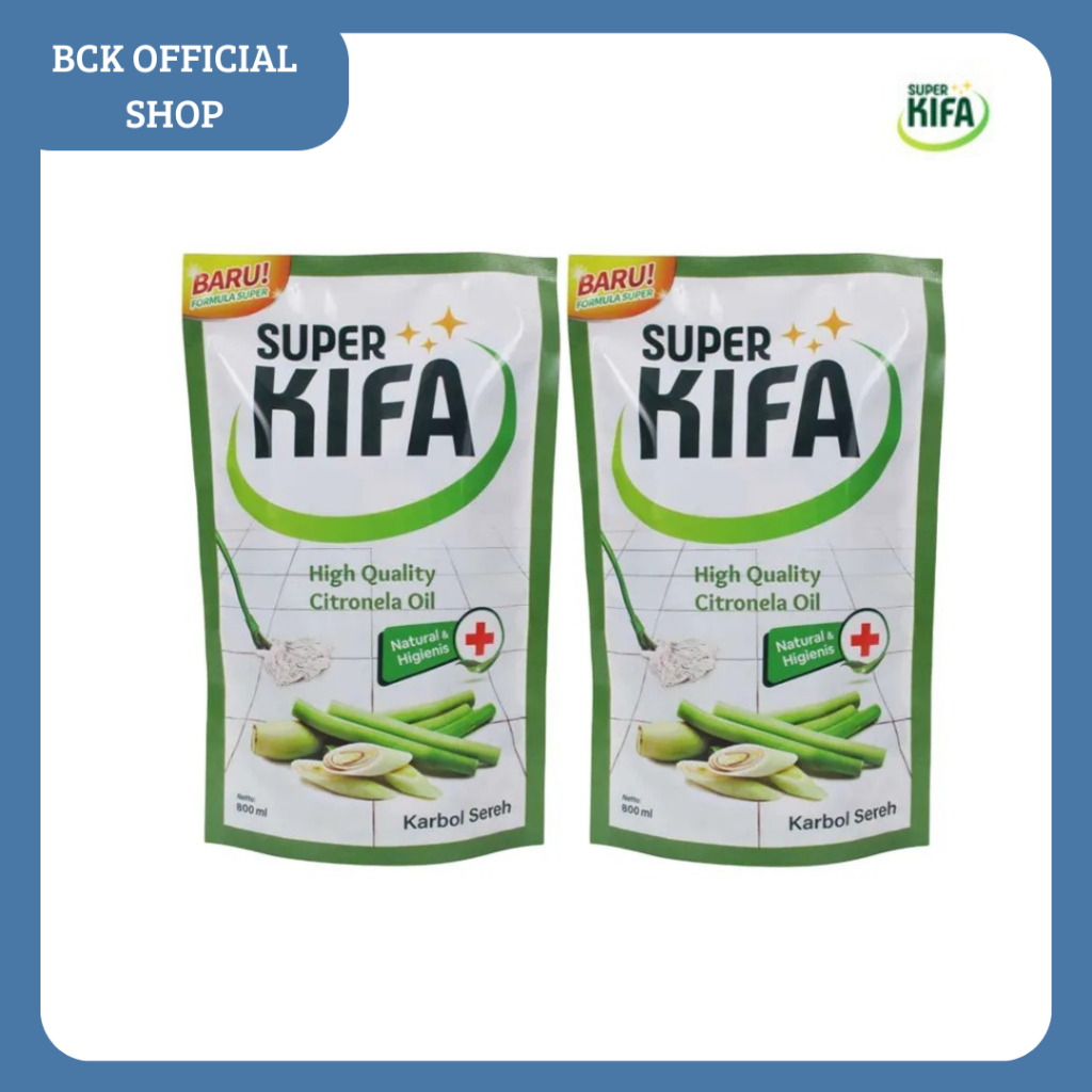 Super Kifa Karbol Sereh 750 ml / Pembersih Lantai Kifa Pouch (PCS)