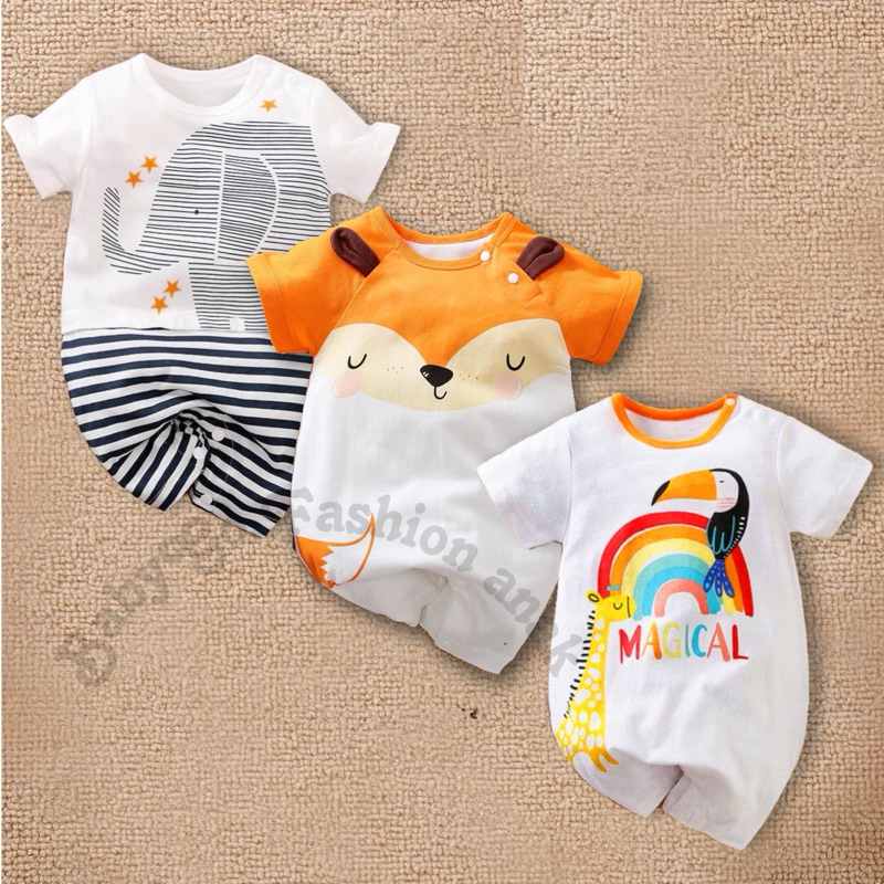 9.9  Baju Anak Laki Laki / Romper bayi Motif Fashion / Baju bayi fashion / Baju anak laki laki perem