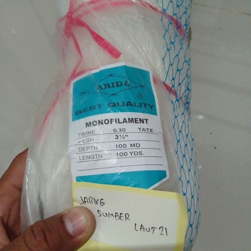 jaring ikan ARIDA 0.30  3½ INCH 100MD/100YDS TATE jaring arida