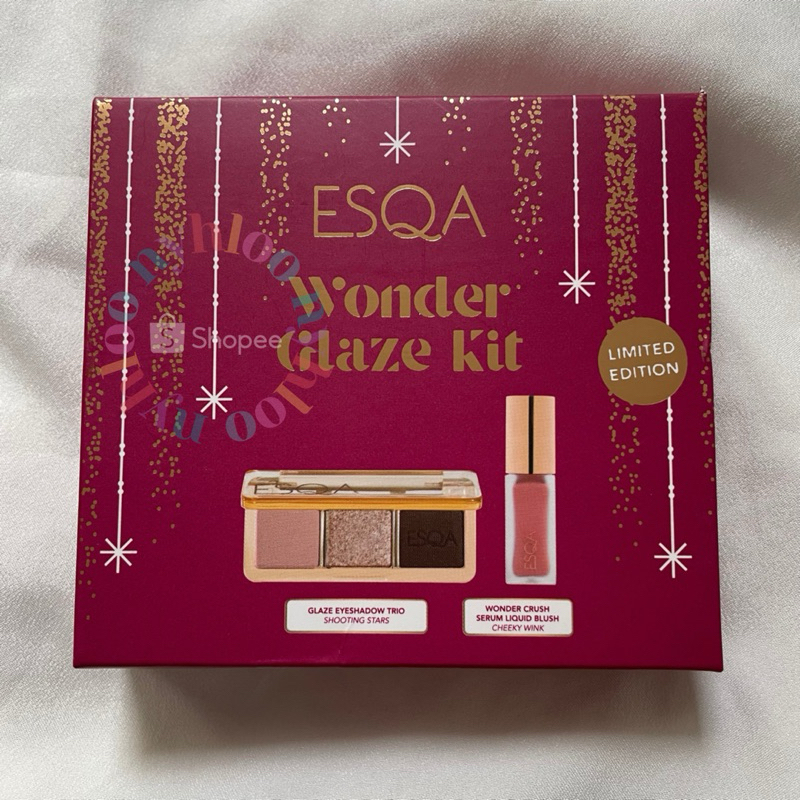 BRAND NEW ESQA Wonder Glaze Kit Glaze Eyeshadow Trio Wonder Crush Serum Liquid Blush