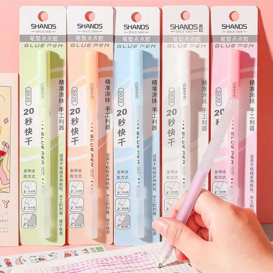 

1pcs glue pen lem cair pulpen perekat kertas presisi SHANDS
