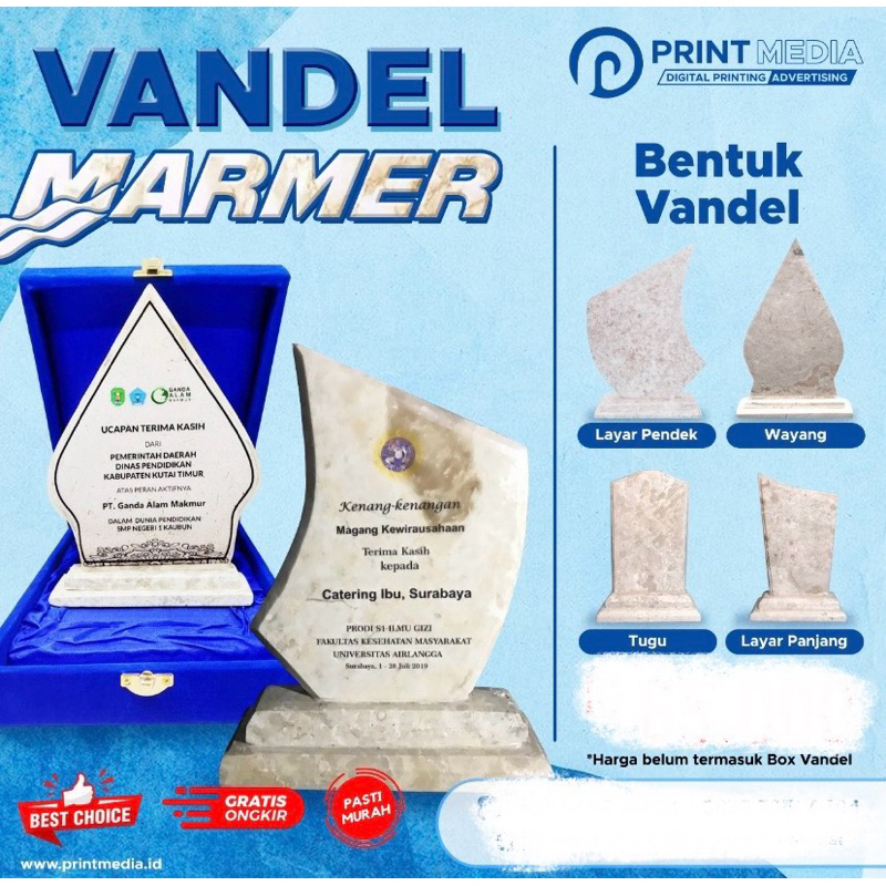 VANDEL MARMER/PELAKAT MARMER/PELAKAT WISUDA/PELAKAT MURAH/VANDEL KKN