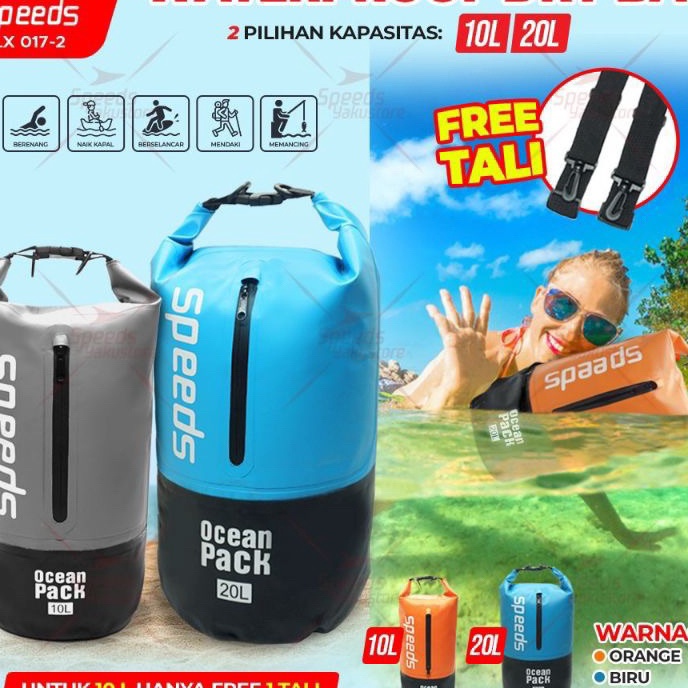 KP8 TAS WATERPROOF DRY BAG ANTI AIR TAS PANTAI SPEEDS LX 172 Pelampung Ocean Pack Renang Ransel Apun